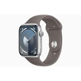 Apple Watch Series 9 (2023) GPS 45 mm - Aluminium Zilver - Sportbandje Grijs