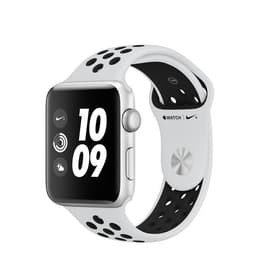 Apple Watch (Series 3) 2017 GPS + Cellular 42 mm - Aluminium Zilver - Sportbandje van Nike Wit