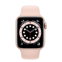 Apple Watch Series 6 (2020) GPS 44 mm - Aluminium Goud - Sportbandje Roze