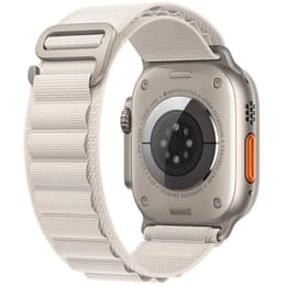 Apple Watch Ultra 2 (2023) GPS + Cellular 49 mm - Titanium Naturel titanium - Alpine-bandje Wit