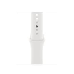 Apple Watch Series 8 (2022) GPS 41 mm - Aluminium Zilver - Sportbandje Wit