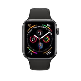 Apple Watch (Series 4) 2018 GPS + Cellular 40 mm - Roestvrij staal Zilver - Sportbandje Zwart