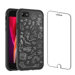 Back Market Hoesje iPhone 7/8 en beschermend scherm - Gerecycled plastic - Zwart & Wit