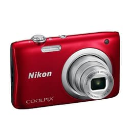 Compactcamera Coolpix A100 - Rood + Nikon Nikkor 5X Wide Optical Zoom 26-130mm f/3.2-6.5 f/3.2-6.5