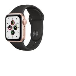 Apple Watch (Series 7) 2021 GPS 45 mm - Aluminium Goud - Sportbandje Zwart