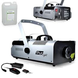 Pur Light Machine à fumée Pro Méga SMOKE haute densité 1500W + Etrier de fix + 2 télécommandes NEWARK1500 +20L Liquide Audio accessoires