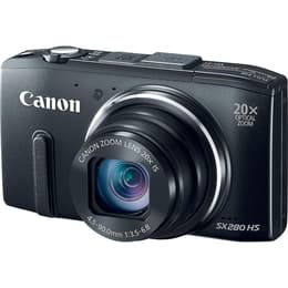 Compactcamera PowerShot SX280 HS - Zwart + Canon Canon Zoom Lens 25-500 mm f/3.5-6.8 IS f/3.5-6.8