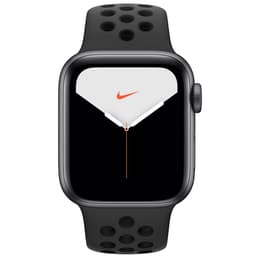 Apple Watch (Series 5) 2019 GPS + Cellular 44 mm - Aluminium Spacegrijs - Sportbandje van Nike Zwart
