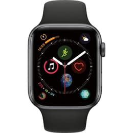 Apple Watch (Series 4) 2018 GPS + Cellular 44 mm - Aluminium Spacegrijs - Sportbandje Zwart
