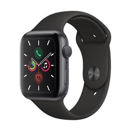 Apple Watch (Series 5) 2019 GPS 44 mm - Aluminium Spacegrijs - Sportbandje Zwart