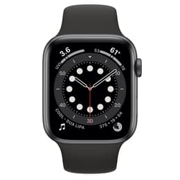 Apple Watch Series 6 (2020) GPS + Cellular 44 mm - Aluminium Spacegrijs - Sportbandje Zwart