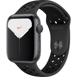 Apple Watch (Series 5) 2019 GPS + Cellular 44 mm - Aluminium Spacegrijs - Nike sport armband Zwart