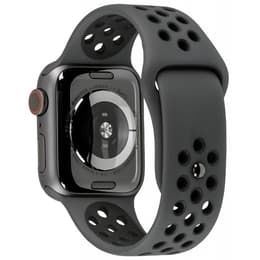 Apple Watch (Series 5) 2019 GPS + Cellular 44 mm - Aluminium Spacegrijs - Nike sport armband Zwart