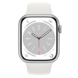 Apple Watch Series 9 (2023) GPS 45 mm - Aluminium Zilver - Sportbandje Wit