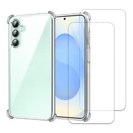 Hoesje Galaxy S24 FE en 2 beschermende schermen - TPU - Transparant