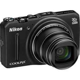 Compactcamera Coolpix S9700 - Zwart + Nikon Nikkor Wide Optical Zoom 25-750 mm f/3.7-6.4 f/3.7-6.4