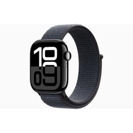 Apple Watch Series 10 (2024) GPS + Cellular 42 mm - Aluminium Gitzwart - Trail-bandje Zwart