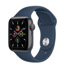 Apple Watch (Series 5) 2019 GPS 44 mm - Aluminium Grijs - Sportbandje Blauw