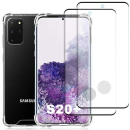 Hoesje Galaxy S20+/Galaxy S20+ 5G en 2 beschermende schermen - Gerecycled plastic - Transparant