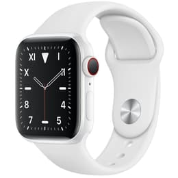 Apple Watch (Serie 5) 2019 GPS + Cellular 44 mm - Keramiek Wit - Sport armband Wit