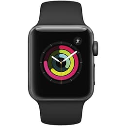 Apple Watch (Series 3) 2017 GPS 42 mm - Aluminium Grijs - Sportbandje Zwart