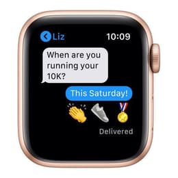 Apple Watch Series 6 (2020) GPS + Cellular 40 mm - Aluminium Goud - Sportbandje Roze