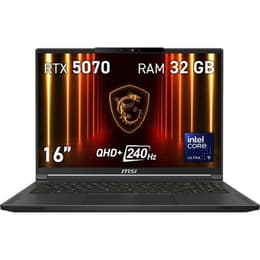 MSI Stealth 16 AI A2HWGG-047ES OLED 16" Core Ultra 9 4.5 GHz - SSD 1 TB - 32GB - NVIDIA GeForce RTX 5070 QWERTY - Engels