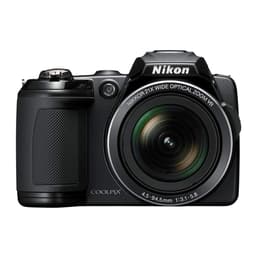Compactcamera Coolpix L120 - Zwart + Nikon Nikkor 21X Wide Optical Zoom VR 25–525mm f/3.1–5.8 f/3.1–5.8