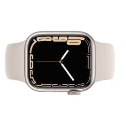 Apple Watch (Series 7) 2021 GPS + Cellular 41 mm - Aluminium Zilver - Sportbandje Sterrenlicht