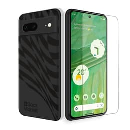 Back Market Hoesje Pixel 7 en beschermend scherm - Gerecycled plastic - Zwart