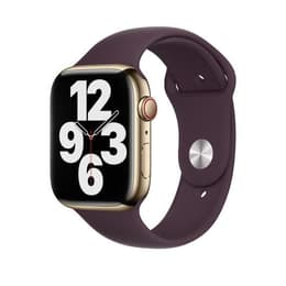 Apple Watch (Series 7) 2021 GPS + Cellular 41 mm - Roestvrij staal Goud - Sportbandje