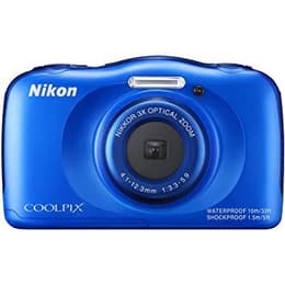 Compactcamera Coolpix S33 - Blauw + Nikon Nikkor Optical Zoom 30-90mm f/3.3-5.9 f/3.3-5.9