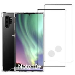 Hoesje Galaxy Note10+/Galaxy Note10+ 5G en 2 beschermende schermen - Gerecycled plastic - Transparant