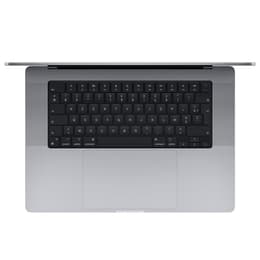 MacBook Pro 16" (2021) - Apple M1 Max met 10‑core CPU en 32-core GPU - 64GB RAM - SSD 1000GB - Standaarddisplay - AZERTY - Frans