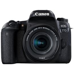 Reflex Canon EOS 77D - Zwart + Lens Canon 18-55mm f/4-5.6ISSTM