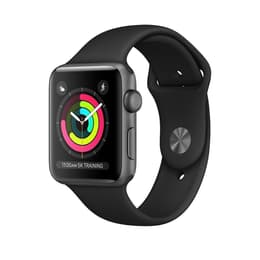 Apple Watch (Series 4) 2018 GPS 40 mm - Aluminium Spacegrijs - Geweven sportbandje Zwart