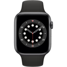 Apple Watch Series 6 (2020) GPS + Cellular 40 mm - Roestvrij staal Grafiet - Sportbandje Zwart