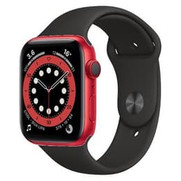 Apple Watch Series 6 (2020) GPS + Cellular 44 mm - Aluminium Rood - Sportbandje Zwart