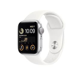 Apple Watch (Series SE) 2022 GPS 40 mm - Aluminium Zilver - Sportbandje Wit