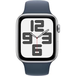 Apple Watch Series SE 2 (2022) GPS + Cellular 44 mm - Aluminium Zilver - Sportbandje Blauw