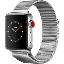 Apple Watch (Series 3) 2017 GPS + Cellular 42 mm - Roestvrij staal Zilver - Milanees Zilver