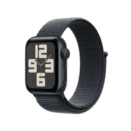 Apple Watch Series SE 2 (2022) GPS 44 mm - Aluminium Midnight - Geweven sportbandje Midnight