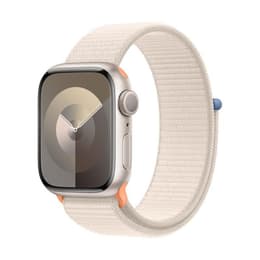 Apple Watch () 2023 GPS + Cellular 45 mm - Aluminium Sterrenlicht - Geweven sportbandje Sterrenlicht