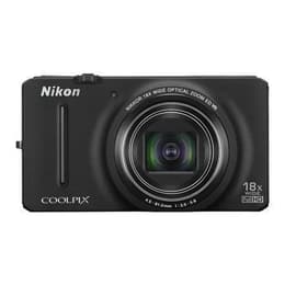 Compactcamera Coolpix S9200 - Zwart + Nikon Nikkor Wide Optical Zoom ED VR 25-450 mm f/3.5-5.9 f/3.5-5.9