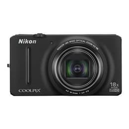 Compactcamera Coolpix S9200 - Zwart + Nikon Nikkor Wide Optical Zoom ED VR 25-450 mm f/3.5-5.9