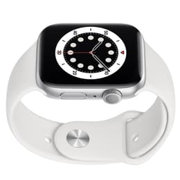 Apple Watch Series 6 (2020) GPS 44 mm - Aluminium Zilver - Sportbandje Wit