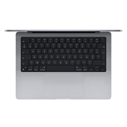 MacBook Pro 14" (2021) - Apple M1 Pro met 10‑core CPU en 14-core GPU - 32GB RAM - SSD 512GB - QWERTY - Engels