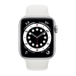 Apple Watch (Series 6) 2020 GPS 40 mm - Aluminium Zilver - Geweven sportbandje Wit