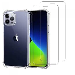 Hoesje iPhone 13 Pro Max en 2 beschermende schermen - TPU - Transparant