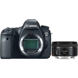 Spiegelreflexcamera - Canon EOS 6D Zwart + Lens Canon EF 50mm f/1.8 STM
